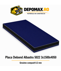 Placa BOND albastru 5022 3mm, 1500x4050mm, aluminiu 0.2mm